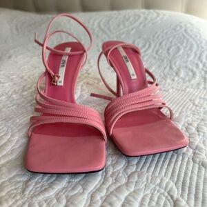 Zara Pink Strappy Sandals